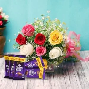 Mix Rose N Chocolates Love