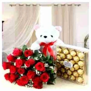 Roses N Teddy Chocolate