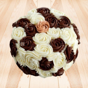 Flowery Choco-Vanilla Cake