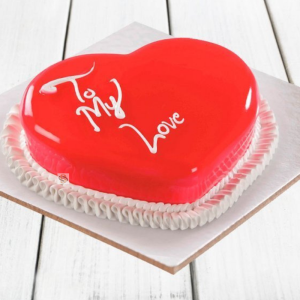 Scrumptious Heart Shape Cake